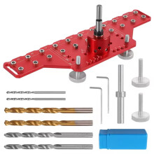 Woodworking Hole Drilling Guide Set for Shelf Pins Hinges and Cabinet Doors