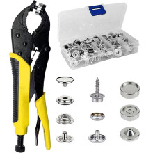 Hochleistungs-Druckknopfwerkzeug-Set mit 25 Druckknöpfen, Druckknopfzange für Bootsabdeckungen, Planen, Segeltuch und Heimwerkerreparaturen