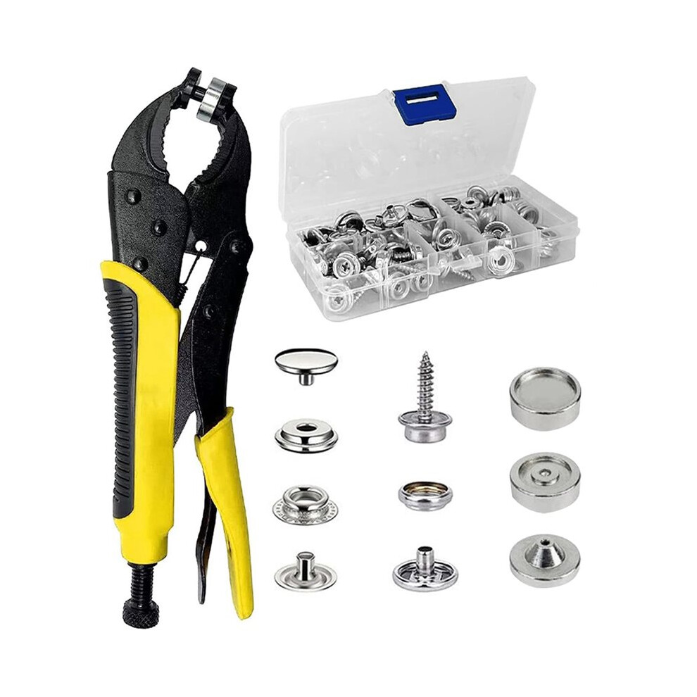 Heavy Duty Snap Fastener Tool Kit With 25 Sets Snaps, Snap Setter Pliers For Boat Covers, Canvas, Tarps & Diy Repair 6031233276966