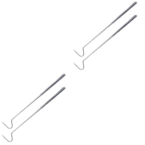 2 Pcs Heavy Duty Snake Hook Solid Stainless Steel Catch Catching Tool 2