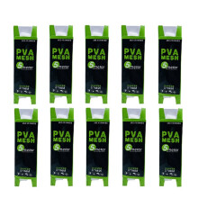 10 Filets de Pêche à la Carpe en Maille PVA, Lance-Appâts Solubles dans L'Eau, 5 M de Fil de 37 mm pour Montage Carpe
