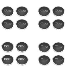 12Pcs 133mm Hubcap for 500 Wheels Centre Hub Caps Set 68078419AC 68078421AC Dust Cover 51884863 Silver