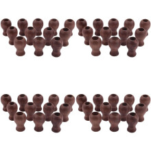 48 Pack Window Blind Wood Cord Knobs Wooden Hanging Blind Small Pendants Drops Pull End for Blinds or Shades Brown