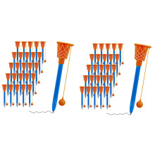 2X Basketball Hoop Pens,Basketball Party Favors -Sports Novelty Pens with Basketball Toss for Sport Themed Birthday