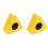 2 Pack Yellow Table Logo Child Microphone Stand Mark Station Flag 2