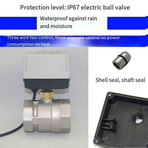 Stainless Steel Motorized Valve 220V 3-Wire 2 Control Electric  Valve  Torque 1/2 2