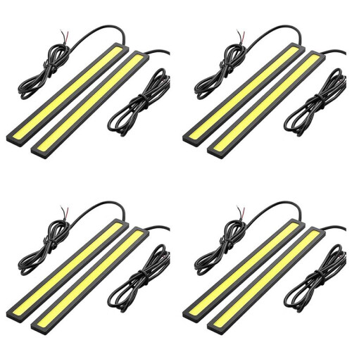 8 X Waterdichte, Superheldere Auto DRL-Mistlampen COB LED-Licht Wit
