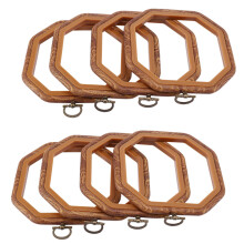 8PCS Octagon Embroidery Hoops Imitated Wood  Stitch Hoop Set Display Frame for Art  Handy Sewing and Hanging