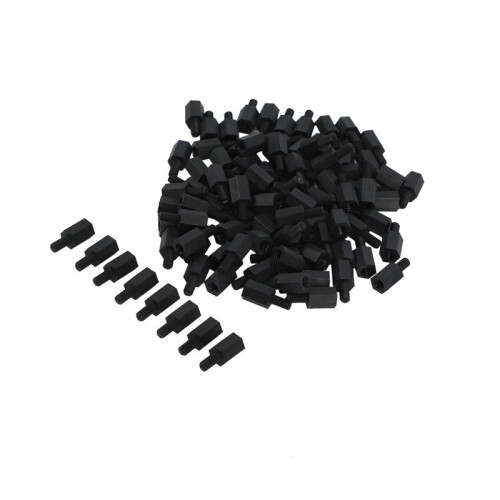 400Pcs M3 Thread 8mm+6mm PCB Fixed Nylon Hex Standoff Spacer Pillar