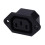 4X AC 250V 10A IEC 320 C13 Panel Mount Plug Connector Socket Black 2