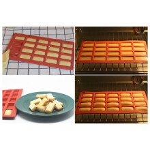 20-Piece French Pastry Mold Fish Jelly Rectangular Mold Gold Brick Cake Mold Baking Oven Home Use