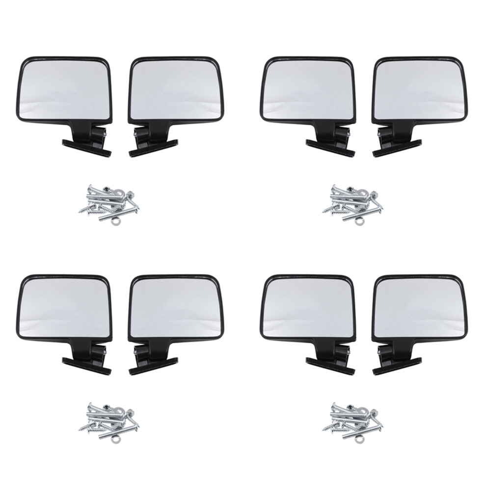 8X Cart Mirrors - Universal Folding Side View Mirror For Carts Club Car, Ezgo, Star, Zone Carts 4711573704672