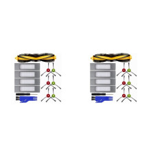2sets Vervangingsonderdelen voor Deebot Ozmo T8 AIVI, N8 Pro, N8 Pro , N8, N8 , 920, 950, T5, N7 Robotstofzuiger