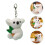 White Plush Koala Keychain Soft Bag Pendant Cute Fluffy Key Decor 4