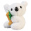 White Plush Koala Keychain Soft Bag Pendant Cute Fluffy Key Decor 7