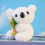 White Plush Koala Keychain Soft Bag Pendant Cute Fluffy Key Decor 8