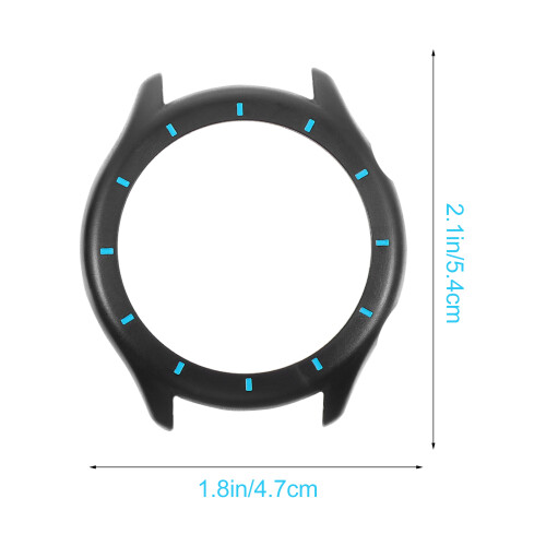 2Pcs Anti-Scratch Plastic Watch Shells Protective Black Watch Covers 1
