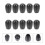 10Pairs Comfortable Black Silicone Replacement Earbuds for Stethoscope 3