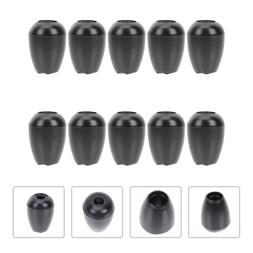 10Pairs Comfortable Black Silicone Replacement Earbuds for Stethoscope 2