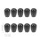 10Pairs Comfortable Black Silicone Replacement Earbuds for Stethoscope 9