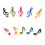 10Pcs Music Note Clips Assorted Color PP Material Piano Score Holders 10
