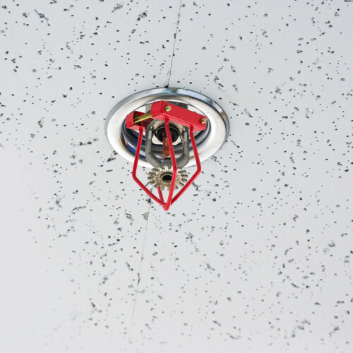 2Pcs Durable Red Iron Fire Sprinkler Head Guard Covers Easy Install 2