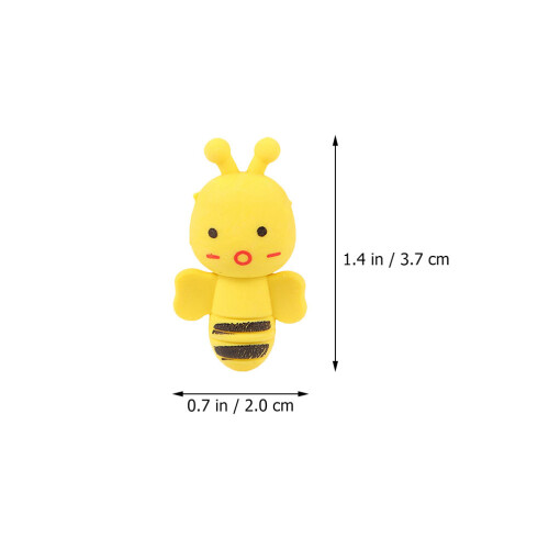 36Pcs Simulation Bee Erasers Portable Multi-Function Pencil Erasers 1