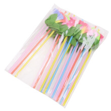 20 PièCes Pailles à Boire de Fleurs pour FêTe à ThèMe HawaïEn Plage Tropicale Anniversaire FêTe de Mariage Fournitures de DéCoration