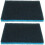 2pcs aquarium filter cotton activated carbon sponge 30x25x2cm 2