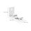 2Pcs White Metal L Brackets for Vertical Blinds Durable Wall Mounting 3