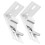 2Pcs White Metal L Brackets for Vertical Blinds Durable Wall Mounting 7