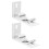 2Pcs White Metal L Brackets for Vertical Blinds Durable Wall Mounting 8