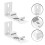 2Pcs White Metal L Brackets for Vertical Blinds Durable Wall Mounting 9