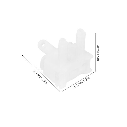 4Pcs Vertical Blind Wand Control Replacement White Diy Repair Kit 2