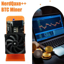 NerdMiner for NERDQAXE++ for Bitaxe 4.8T BTC Solo Miner 4.8T-5TH/S 75W for NERDQAXE 4.8 BM1370 Chips for NERDQAXE BR Plug