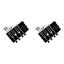 2X Set di Diapason (128Hz, 256Hz, 512Hz) per La Terapia con Martello nel Silicone, Strumento di Riparazione, Panno per La Pulizia e Custodia