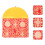 Red Embroidery Silk File Envelopes A4 Brocade Gift Card Holders 8