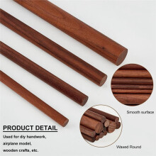 14 Pcs 4 Size Walnut Dowel Rods 6 Inch Length Dowel Rods Wood Sticks Unfinished Round Sticks Waxed Wooden Sticks
