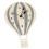 Hot Air Balloon Design Wall Clock Bamboo Material Light Grey Decor 4