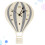Hot Air Balloon Design Wall Clock Bamboo Material Light Grey Decor 9