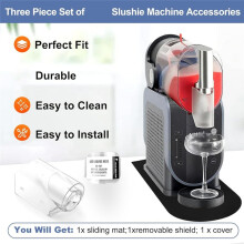 Replacement Accessories Kit for Slushie FS301, FS300,Includes Anti-Slip Mat, Detachable Shields, Spout Cover Lid
