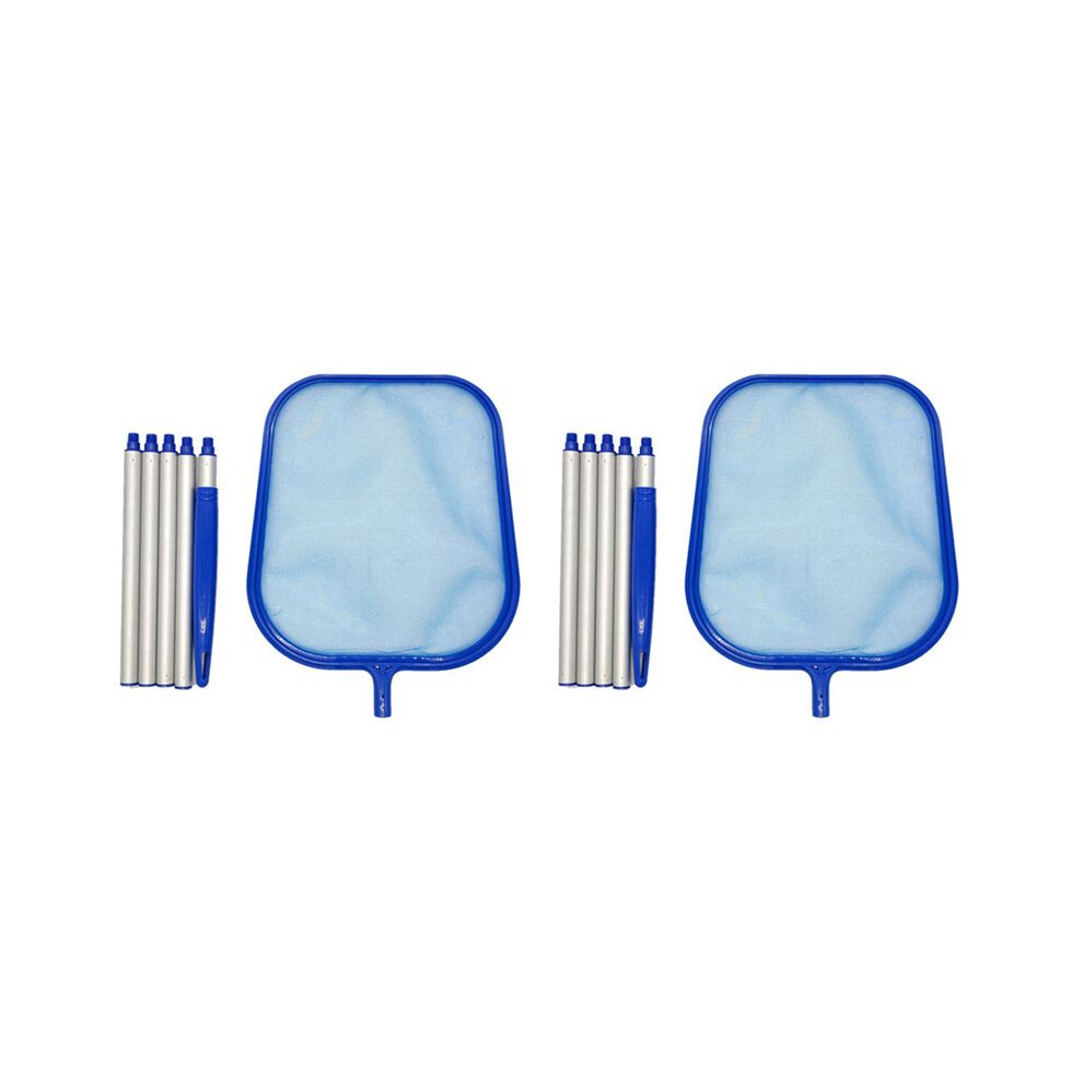 2X Pool Landing Net Pool Cleaning With Telescopic Pole Leaf Skimmer Net Leaf Net Scoop Leaves 6031535550047