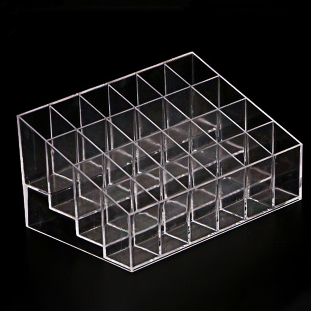 Dcph-Clothing 24-Grid Lipstick Holder, Clear Makeup Organizer