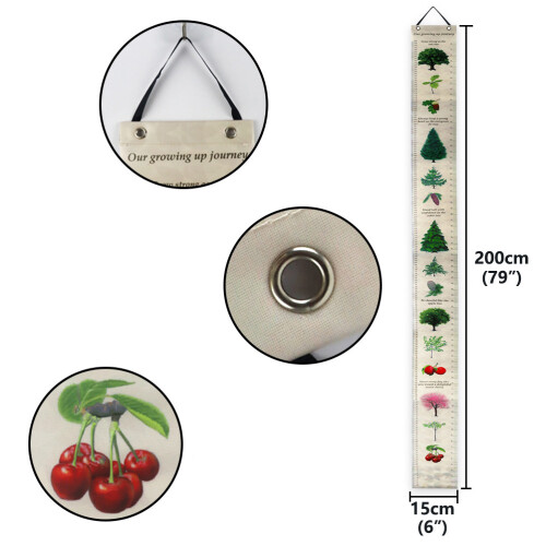 Kids Height Growth Chart Wall Hanging Printed Ruler PVC Durable 1