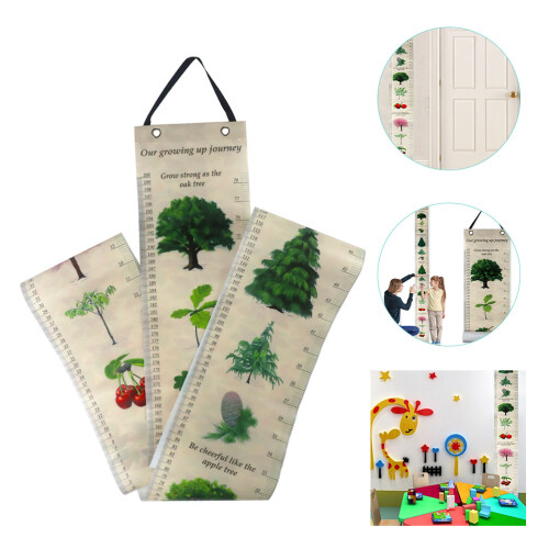 Kids Height Growth Chart Wall Hanging Printed Ruler PVC Durable 2