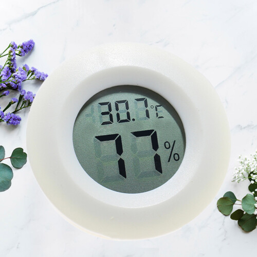 Reptile Box Digital Thermometer Hygrometer Round Temperature Humidity Meter 2