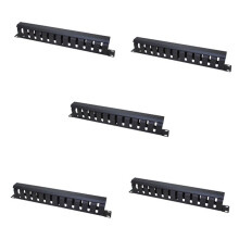 5X 1U Kabel Management Horizontal Montiert 19 Zoll Server Rack, 12 Slot Metall Finger Leitung Draht Organizer mit Abdeckung