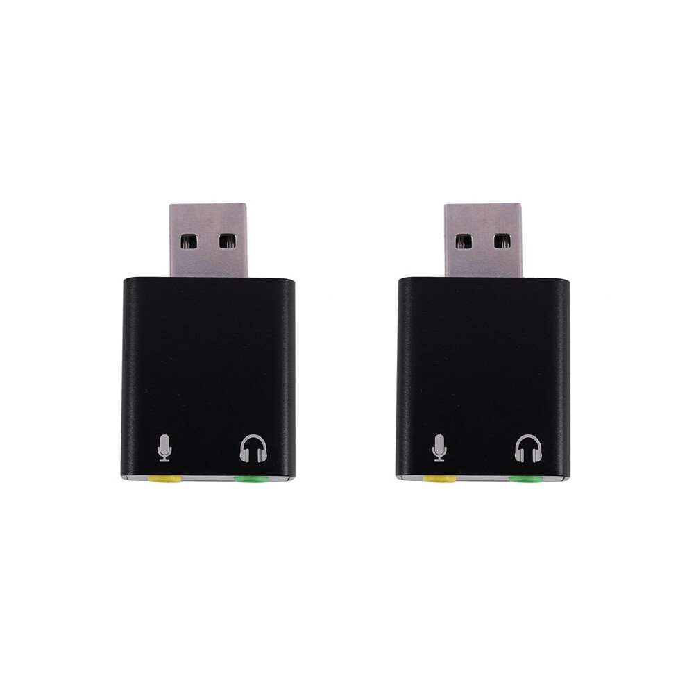 2X 7.1-Channel Aluminum Alloy Usb Sound Card Computer External Sound Card Usb7.1 Sound Card Analog Sound Card 6031861983090