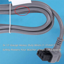 13AMPS Replacement for SMZPC002UC Dishwasher Power Cord 13A (1.31mm²X3) 5.7ft US Plug