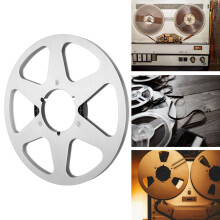1/4 Size 10.5 Inch Aluminum Tape Reel 6 Hole Universal Sound Takeup Reel Silver